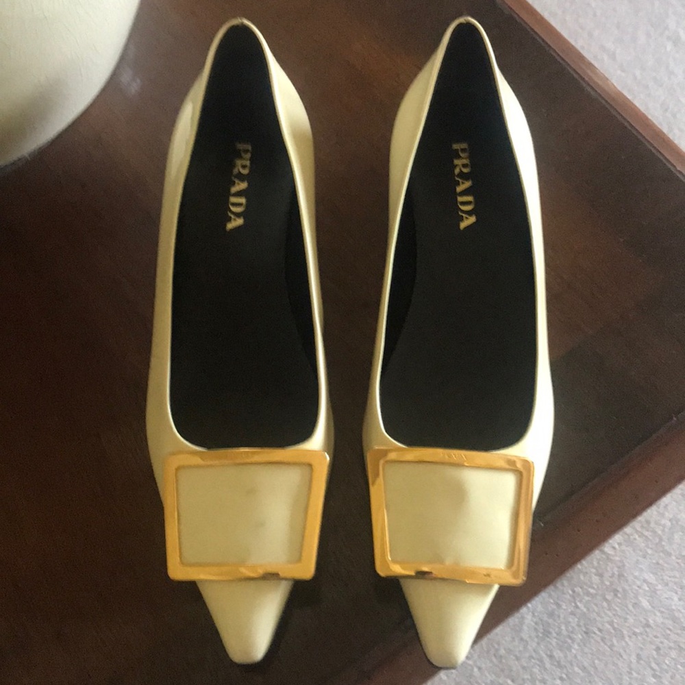 Prada flats cream